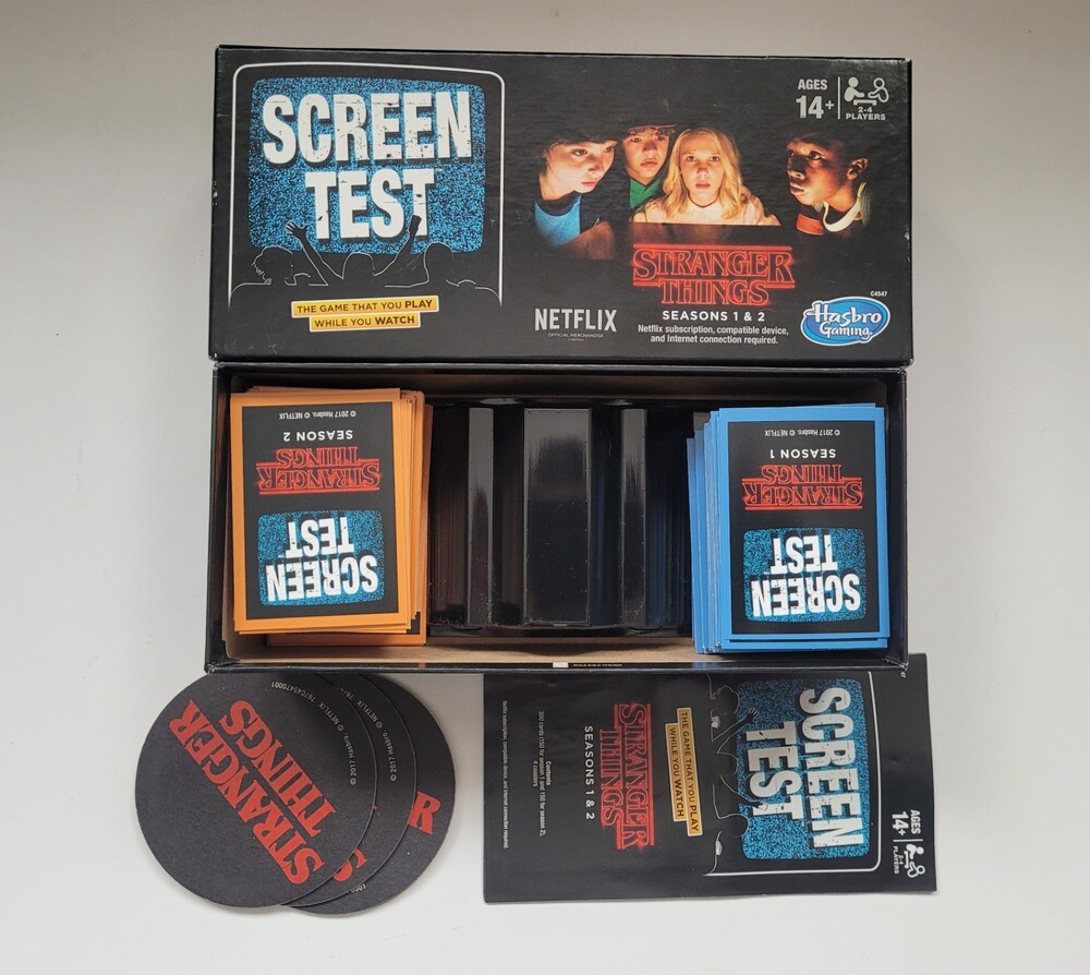 Stranger Things Season 1 & 2 Netflix Screen Test Game Trivia Fan Club Party